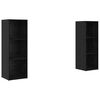 vidaXL Set mobile TV 2 pz Rovere Nero Legno ingegnerizzato
