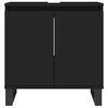 vidaXL Mobile da Bagno Nero 58x33x60 cm in Legno Multistrato