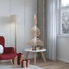 vidaXL Albero di Natale Decorativo in Legno 120 cm Legno Massello Pino