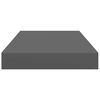 vidaXL Scaffali a Parete 2 pz Grigio Lucido 40x23x3,8 cm in MDF