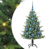 vidaXL Albero di Natale Artificiale Pre-illuminato con Set di Palline