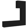 vidaXL Mobili TV a Muro 5pz Neri in Legno Multistrato