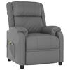 vidaXL Poltrona Massaggiante Elettrica Grigio Similpelle