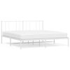 vidaXL Giroletto con Testiera Metallo Bianco 193x203 cm