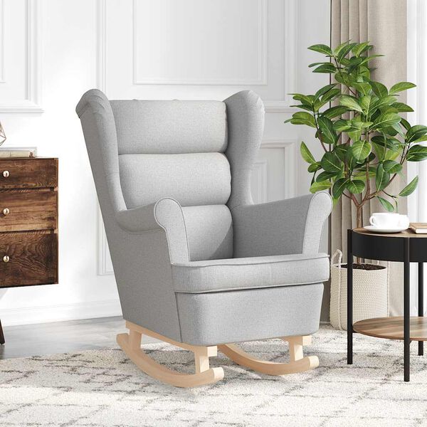 vidaXL Sedia a Dondolo Nuvola Grigia 74x90x102 cm in Tessuto