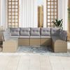 vidaXL Set Divano da Giardino 9 pcs Beige e Grigio Chiaro polyrattan