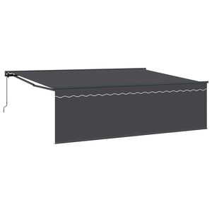 vidaXL Tenda retrattile Antracite 450 &times; 300 cm Poliestere e Alluminio
