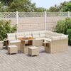 vidaXL Set Divano da Giardino 12 pcs Beige polyrattan