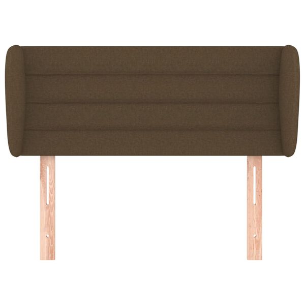 vidaXL Testiera ad Orecchio Marrone Scuro 103x23x78/88 cm in Tessuto