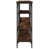 vidaXL Tavolo Consolle Rovere Fumo 160x29x80 cm in Legno Multistrato