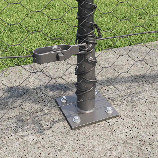 vidaXL Palo della recinzione Grigio 100 x 0,5 m (maglia 36 mm)