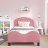 vidaXL Struttura letto bambini con testata Rosa 90 x 200 cm Velluto