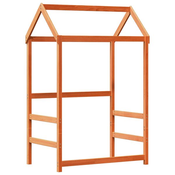 vidaXL Giroletto con Panca e Tetto Marrone Cera 75x190cm Massello Pino