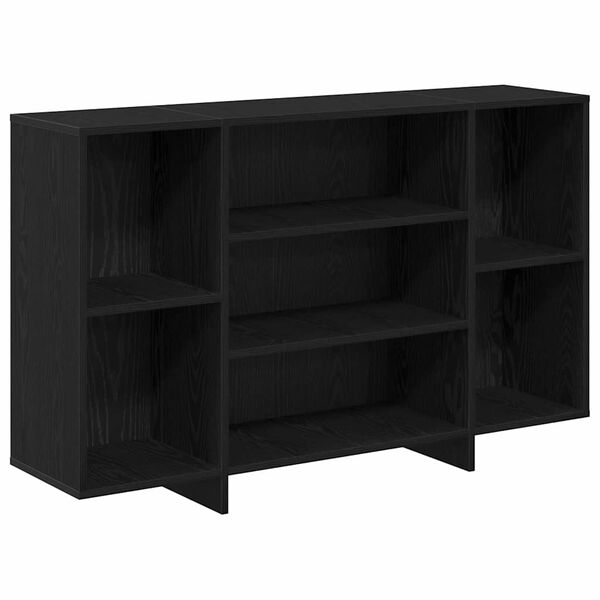 vidaXL Credenza Rovere Nero 120 x 30 x 75 cm Legno multistrato