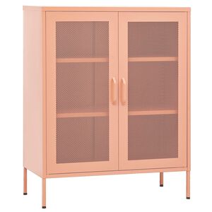 vidaXL Armadietto Rosa 80x35x101,5 cm in Acciaio