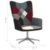 vidaXL Sedia Relax con Sgabello in Tessuto Patchwork