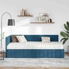 vidaXL Struttura Letto Angolare con Materasso 2 pcs Blu Velluto