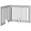 vidaXL Cancello per cani pieghevole con supporti 2 pz Sonoma grigio