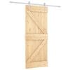 vidaXL Porta scorrevole Naturale e Bianco 85 x 210 cm