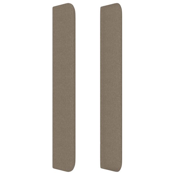 vidaXL Testiera ad Orecchio Tortora 183x16x118/128 cm in Tessuto