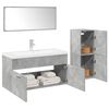 vidaXL Set Mobili da Bagno 4 pz Grigio Cemento in Legno Multistrato