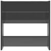 vidaXL Scarpiere a Muro 2pz Grigio Lucido 60x18x60cm Legno Multistrato