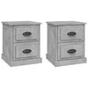 vidaXL Comodini 2 pz Grigio Cemento 39x39x47,5 cm in Legno Multistrato