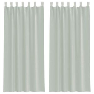 vidaXL Tende in Voile con Passanti 2 pz Grigio Chiaro 140x225 cm