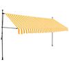 vidaXL Tenda da Sole Retrattile Manuale LED 400 cm Bianca e Arancione