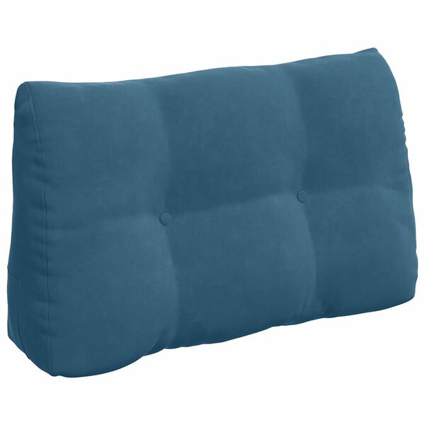 vidaXL Cuscino per Schiena Blu 80 x 24 x 50 cm Velluto