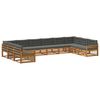 vidaXL Set divani con cuscino 10 pcs Legno di Acacia Massello