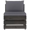 vidaXL Set Salotto da Giardino con Cuscini 7pz Legno Impregnato Grigio