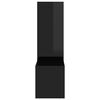 vidaXL Mensole a Muro 2 pz Nero Lucido 50x15x50 cm Legno Multistrato