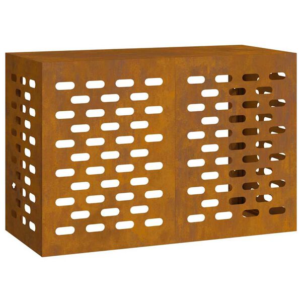 vidaXL Copertura per condizionatore d'aria Ruggine 90 x 40 x 60 cm