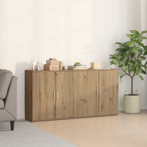 vidaXL Credenza 2 pcs Rovere artigianale 79 x 38 x 80 cm