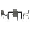 vidaXL Set da Pranzo per Giardino 5 pcs Grigio
