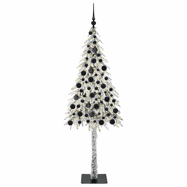 vidaXL Albero di Natale con 300 LED Bianco 180 cm PE e Acciaio
