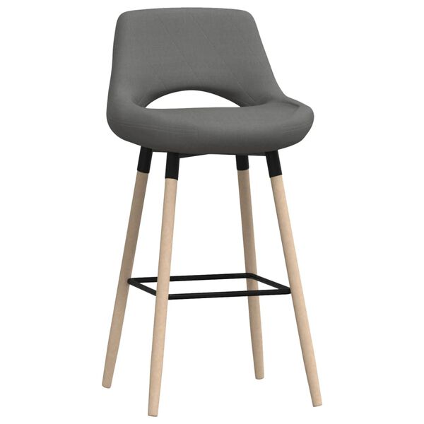 vidaXL Sgabelli da Bar 2 pz Grigio Chiaro in Tessuto