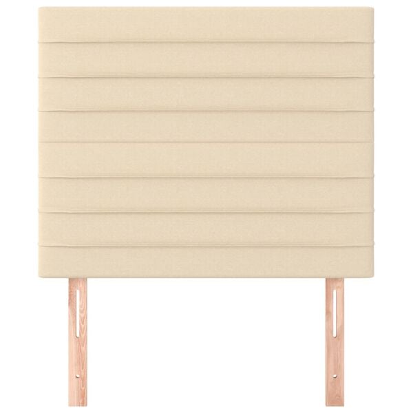 vidaXL Testiera Crema 90x5x118/128 cm Tessuto