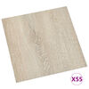 vidaXL Tavole per Pavimenti 55 pcs Beige 5,11 m&sup2; PVC