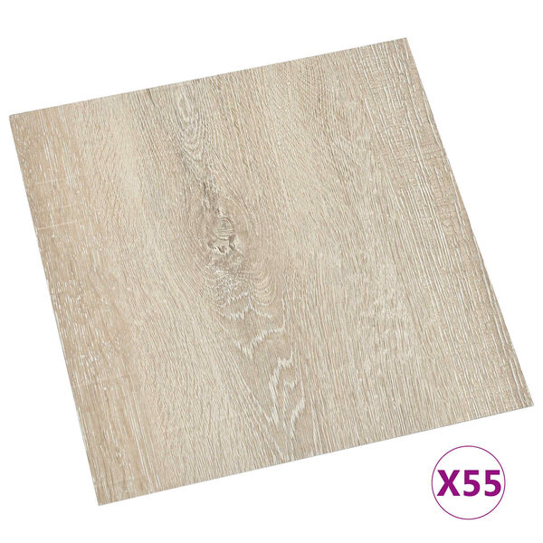 vidaXL Tavole per Pavimenti 55 pcs Beige 5,11 m&sup2; PVC