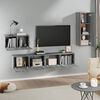 vidaXL Set di Mobili Porta TV 4 pz Grigio Sonoma in Legno Multistrato