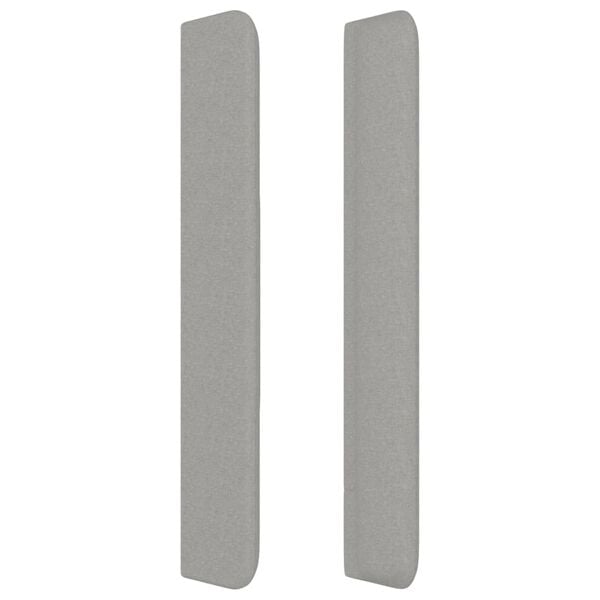 vidaXL Testiera ad Orecchio Grigio Chiaro 203x16x118/128 cm in Tessuto