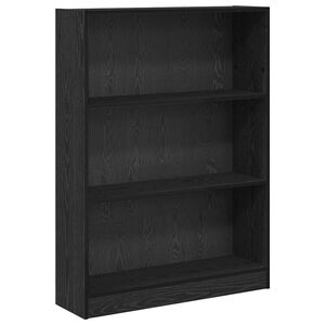 vidaXL Libreria 80 x 24 x 109 cm Legno ingegnerizzato Rovere Nero