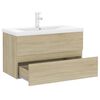 vidaXL Mobile con Lavabo Integrato Rovere Sonoma in Legno Multistrato