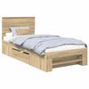 vidaXL Struttura del letto con testiera Rovere Sonoma 90 x 200 cm