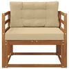 vidaXL Divano centrale per esterno Legno di Acacia Massello Naturale