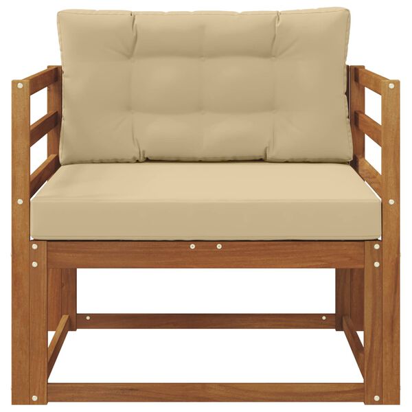 vidaXL Divano centrale per esterno Legno di Acacia Massello Naturale