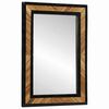 vidaXL Specchio da parete Rettangolare Nero e Marrone 70 x 2 x 70 cm