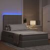 vidaXL Letto con contenitore e LED Talpa 120 x 190 cm Poliestere